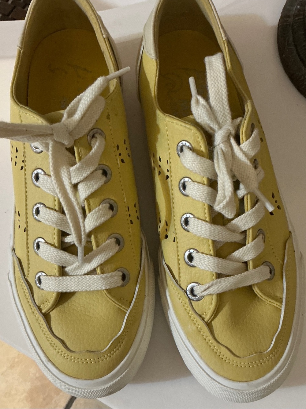BlowFish Yellow with White Sole Sneakers - Size 9